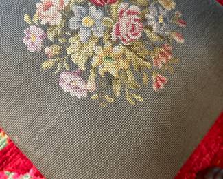Needlepoint ottomon