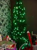 This Christmas tree has a rotating base, purchased at Dillards for $100.00