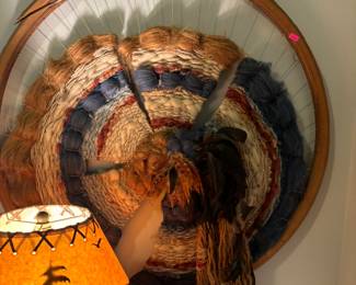 Interesting woven Native American wall hanging! Large $20