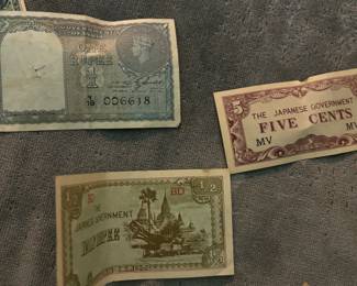 Vintage foreign money
