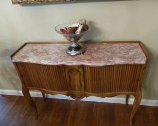 Antique marble top cabinet