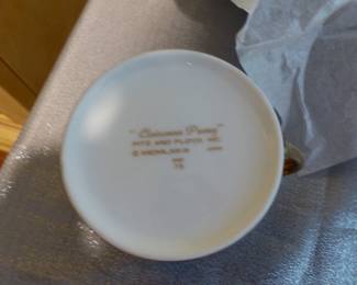 Filz & Floyd Cloisonne Peony new in plastic, unused dinnerware set, bric-a-brac