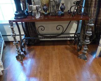 Console table, bric-a-brac
