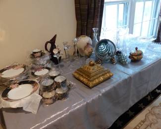 Filz & Floyd Cloisonne Peony new in plastic, unused dinnerware set, bric-a-brac