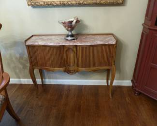 Antique marble top cabinet