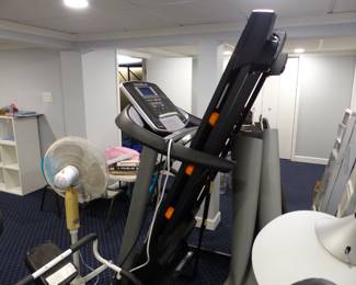 True Fitness recumbent bike, NordicTrack treadmill