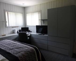 Formica wrap-around bedroom set