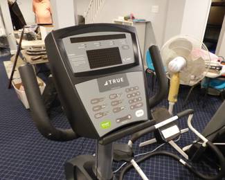 True Fitness recumbent bike, NordicTrack treadmill