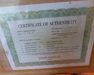 "Charles Fazzino" signed "9 to 5" 3D-graphic print with authenticity