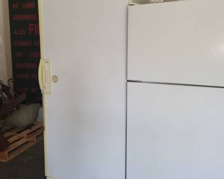 Upright freezer, garage fridge
