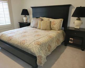 Restoration Hardware bedroom set - bed, side chests, dresser