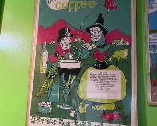 Vintage Irish Linen Framed