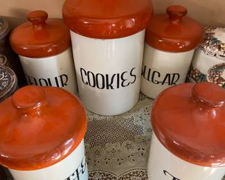 1950's Ceramic Set of Canisters