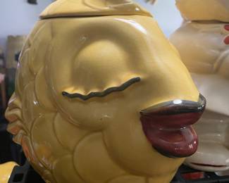 1960's Doranne Calif Pottery Angel Fish Cookie Jar