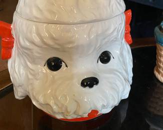 Monton Pottery Vintage Poodle Head Cookie Jar
