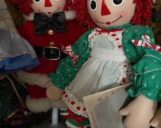 Danbury Mint Christmas Raggedy Ann Andy Set