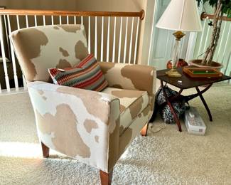 Ethan Allen chair - antique and hard to find - campaign table next to it!