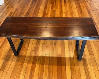 Live edge bench