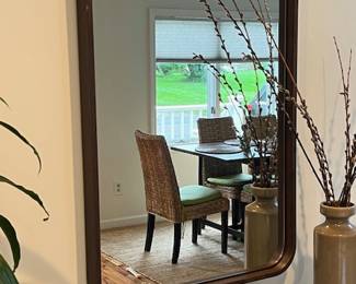 Mirror with walnut frame