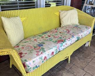 Antique wicket settee