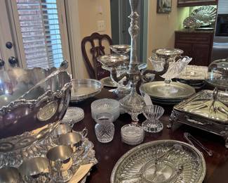 Silver plate serving ware