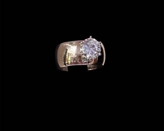 2.33CT Natural Diamond in a six prong setting with wide 14KT Gold Band.   Absolutely Gorgeous. 