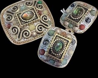 Michal Golan Brooch and Earrings