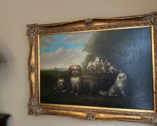 Painting of puppies