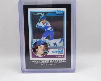 RARE AUTOGRAPHED RYNE SANDBERG ROOKIE PATCH