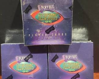 3 FACTORY SEALED 1996 NFL PLAY OFF ILLUSIONS WAX