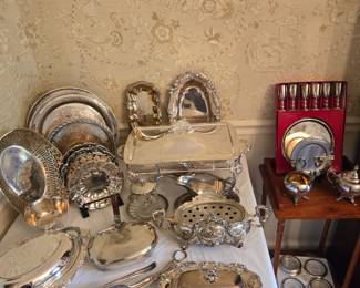 Silverplate (Sterling located near check-out table)