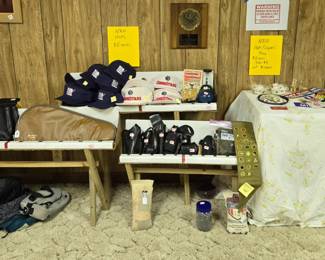 Steel backed shooting "gallery" stands. Used for small Silhouette targets. Various range bags, holsters & accessories.