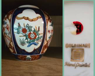 GoldImari Hand painted vase.