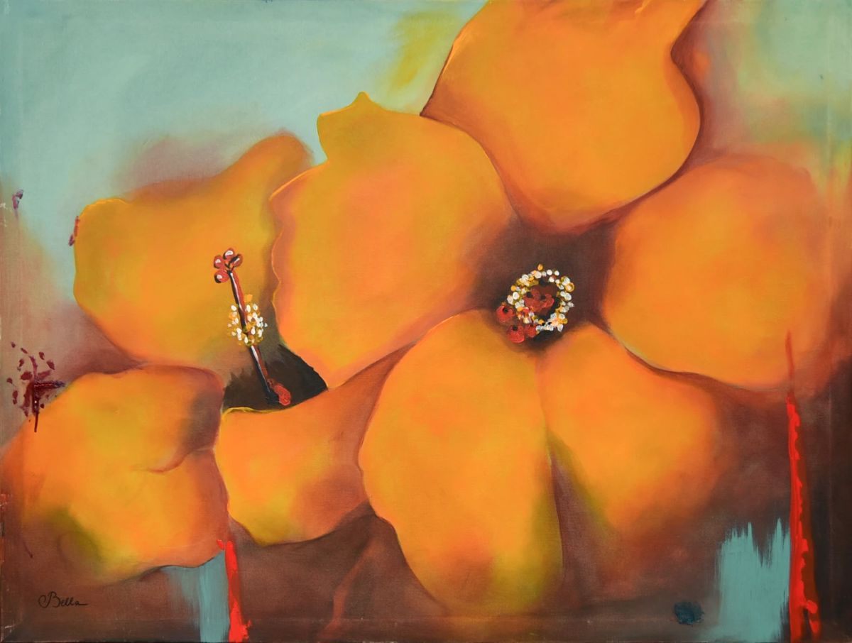 Tiger Lily Oil painting on canvas painting sign Bella