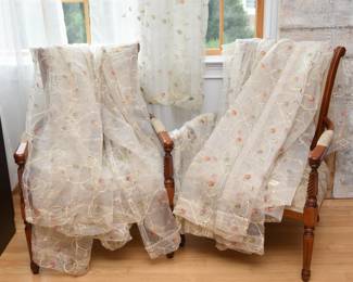 9 Floral Sheer Window Panels