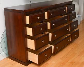 Fortunoff 12 Drawer Dark Wood Credenza