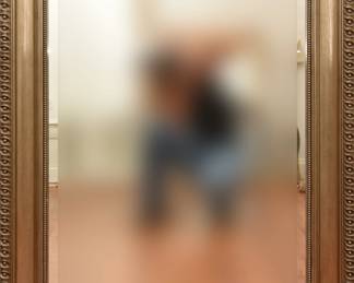 Gold framed decorative wall mirror