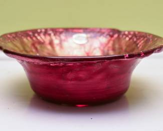 Italian Red glazed artisan ceramic bowl