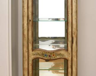 Hand-painted Curio Cabinet with interior light