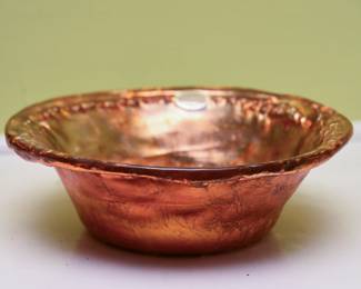 Italian Bronze glazed artisan ceramic bowl