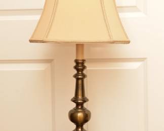 Brass lamp with shade