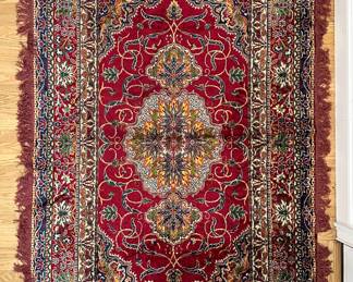Turkish Silk Area Rug or Wall Hanging