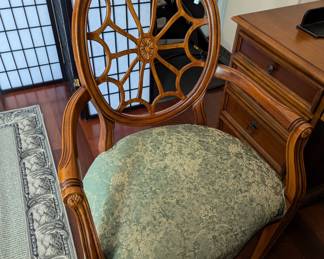 Vintage Spider Back Accent Chair-$200