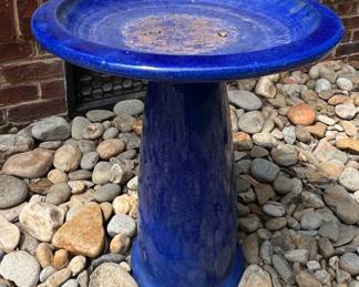 Ceramic bird bath