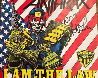 Signed Anthrax record sleeve