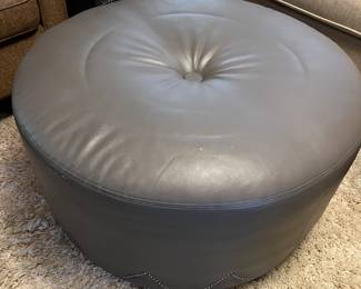 Leather ottoman