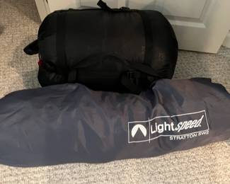 Camping tent and sleeping bag