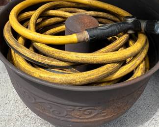 Copper garden hose winder