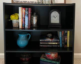Black wood bookcase