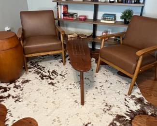MCM leather chairs 